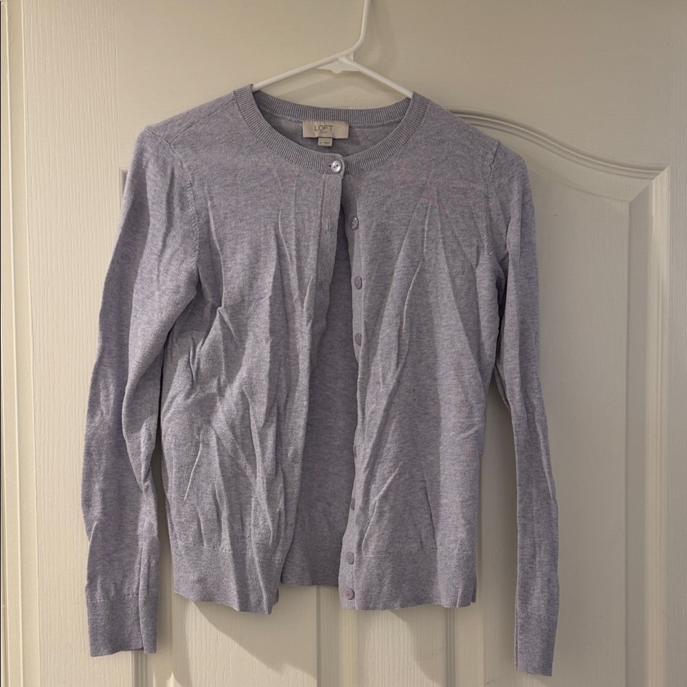 Loft light purple cardigan size small